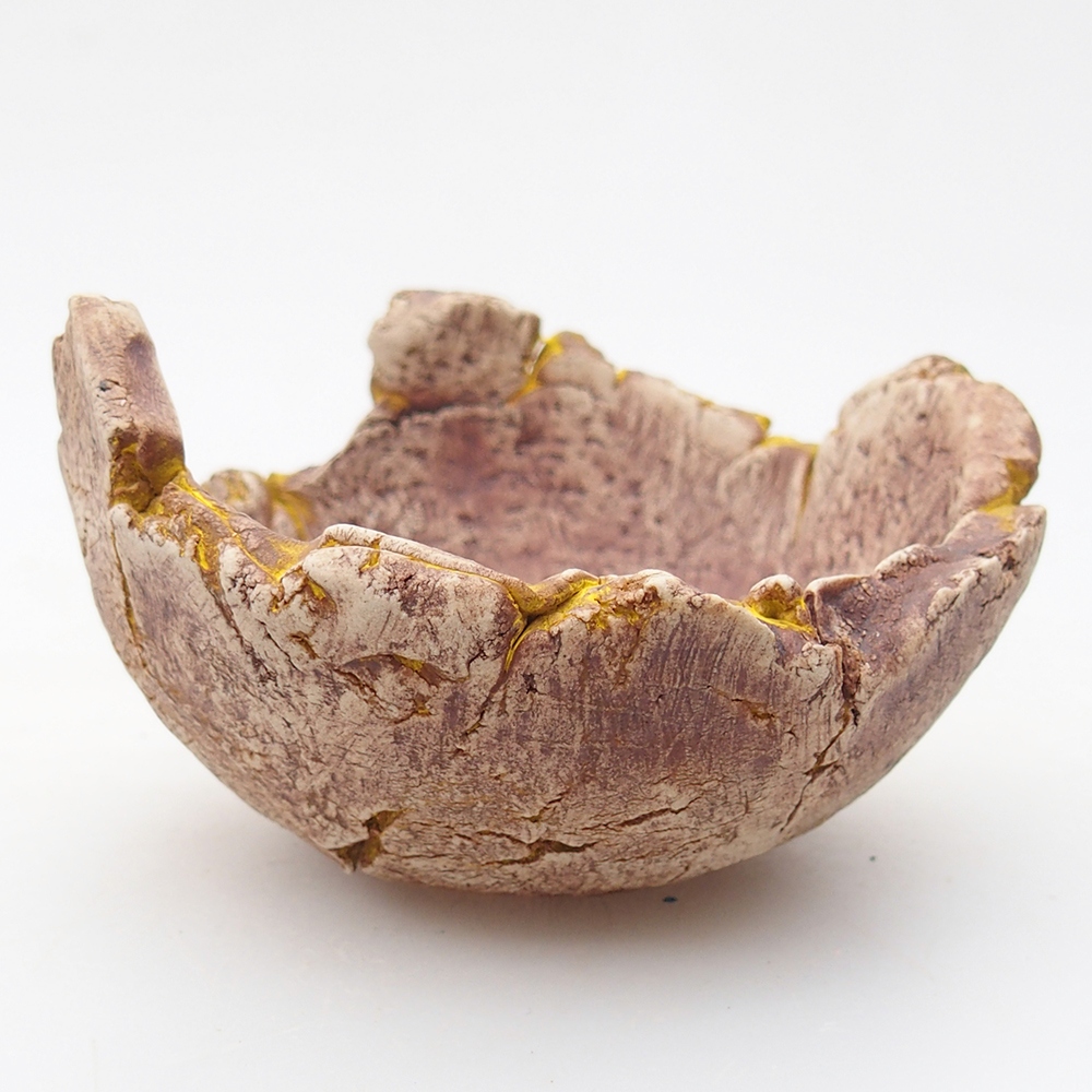 Coquille en céramique 9 x 9 x 5,5 cm , jaune