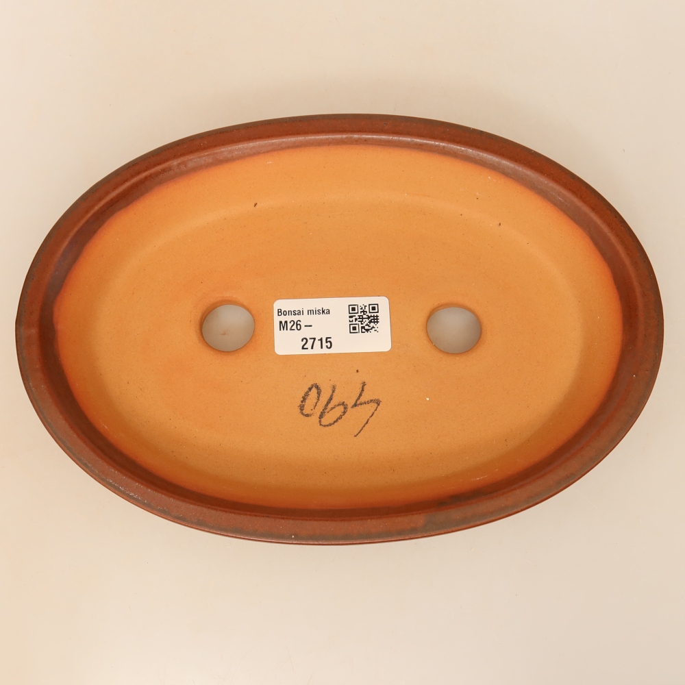 Bol en céramique  21 x 14,5 x 3,5 cm, couleur marron