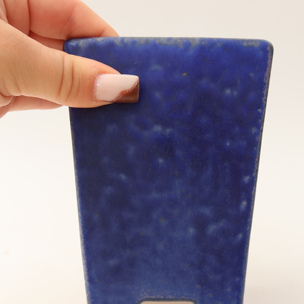 Bol à bonsaï en céramique 9 x 9 x 12,5 cm, couleur bleu
