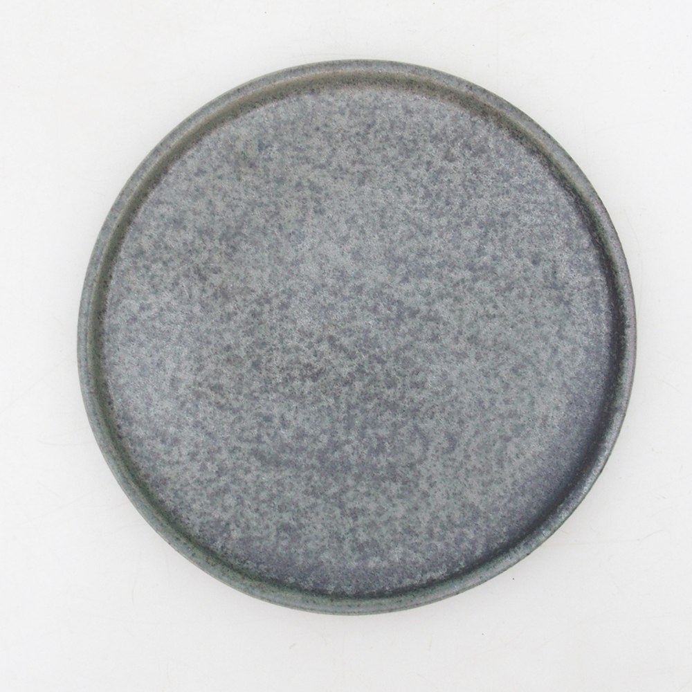 Console ronde pour bonsaïs D6-L - 13,5 x 13,5 x 1 cm - vert