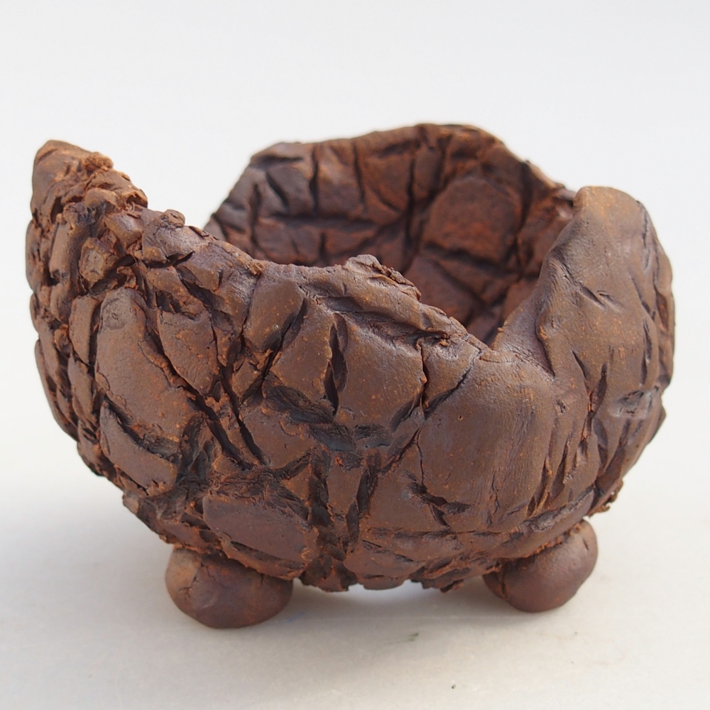 Coquille en céramique 8,5 x 8,5 x 6 cm , couleur marron