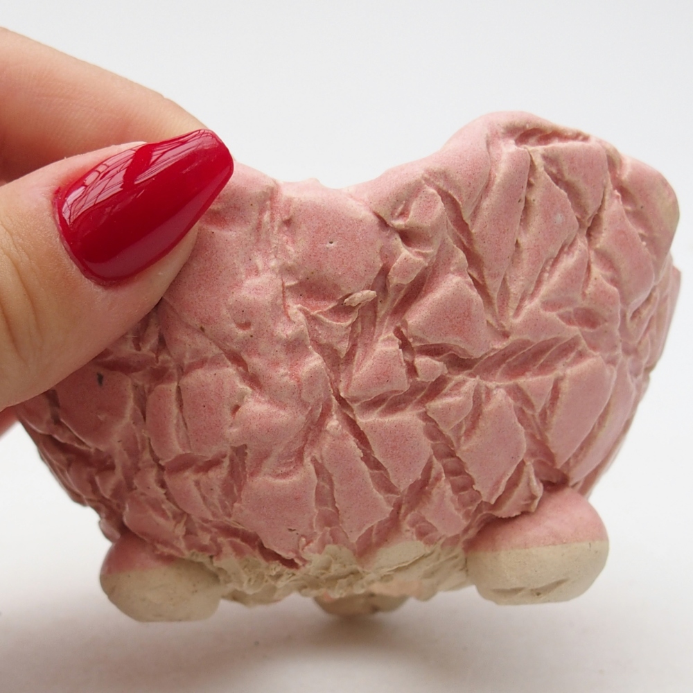 Coquille en céramique 9 x 8,5 x 5 cm , couleur rose