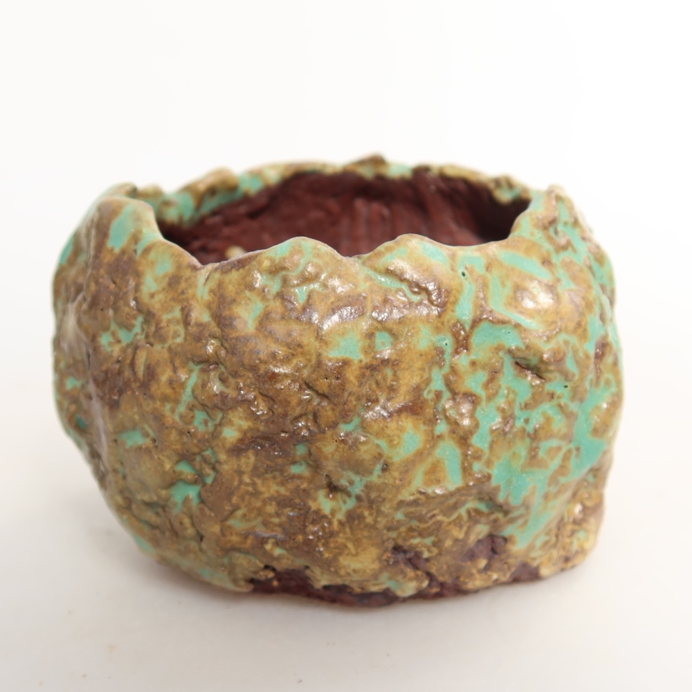 Coquille en céramique 7 x 7 x 5,5 cm , couleur verte