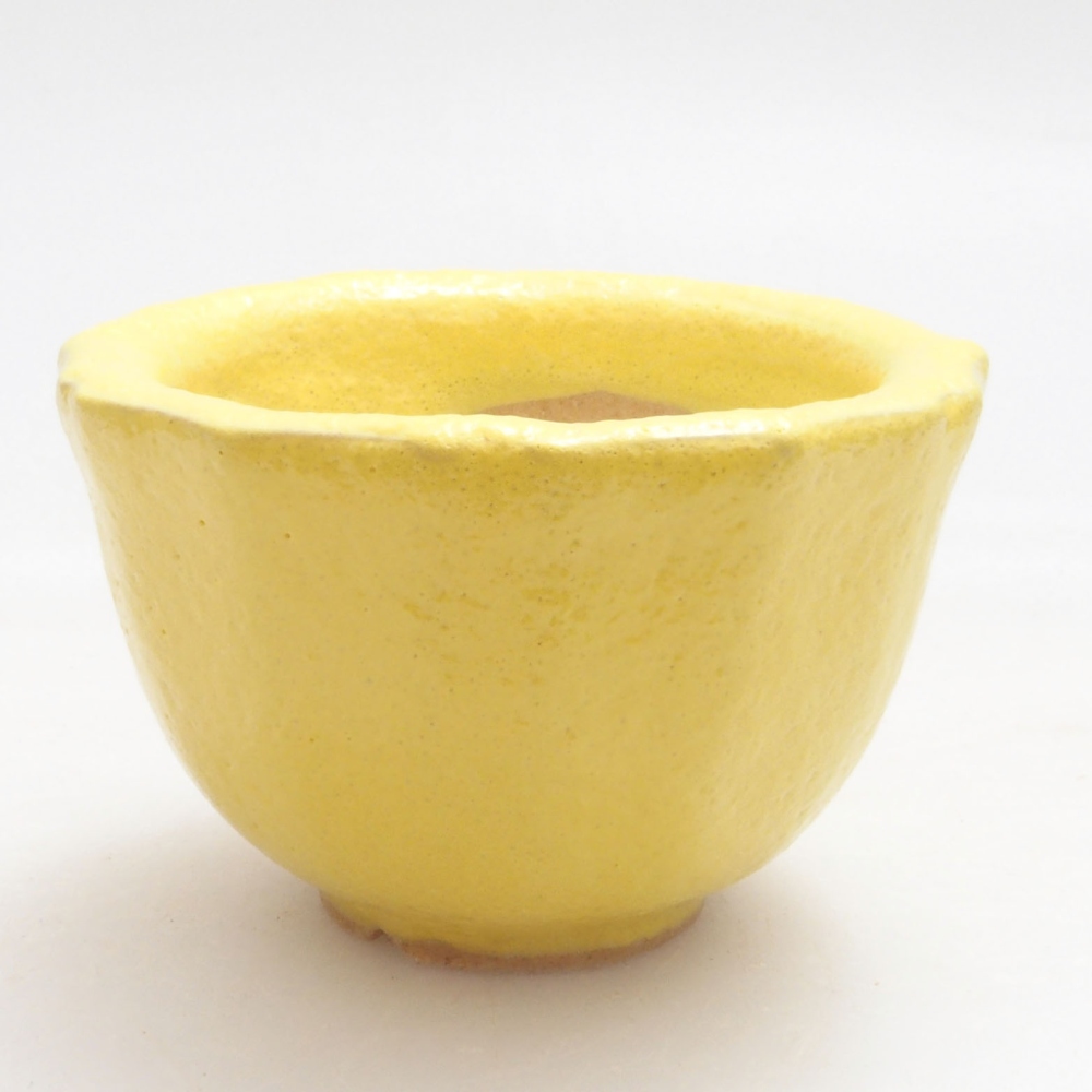 Bol à bonsaï en céramique 5 x 5 x 3 cm, jaune