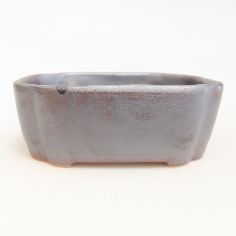 Pot à bonsaï en céramique 12,5 x 10 x 4,5 cm, couleur métallique