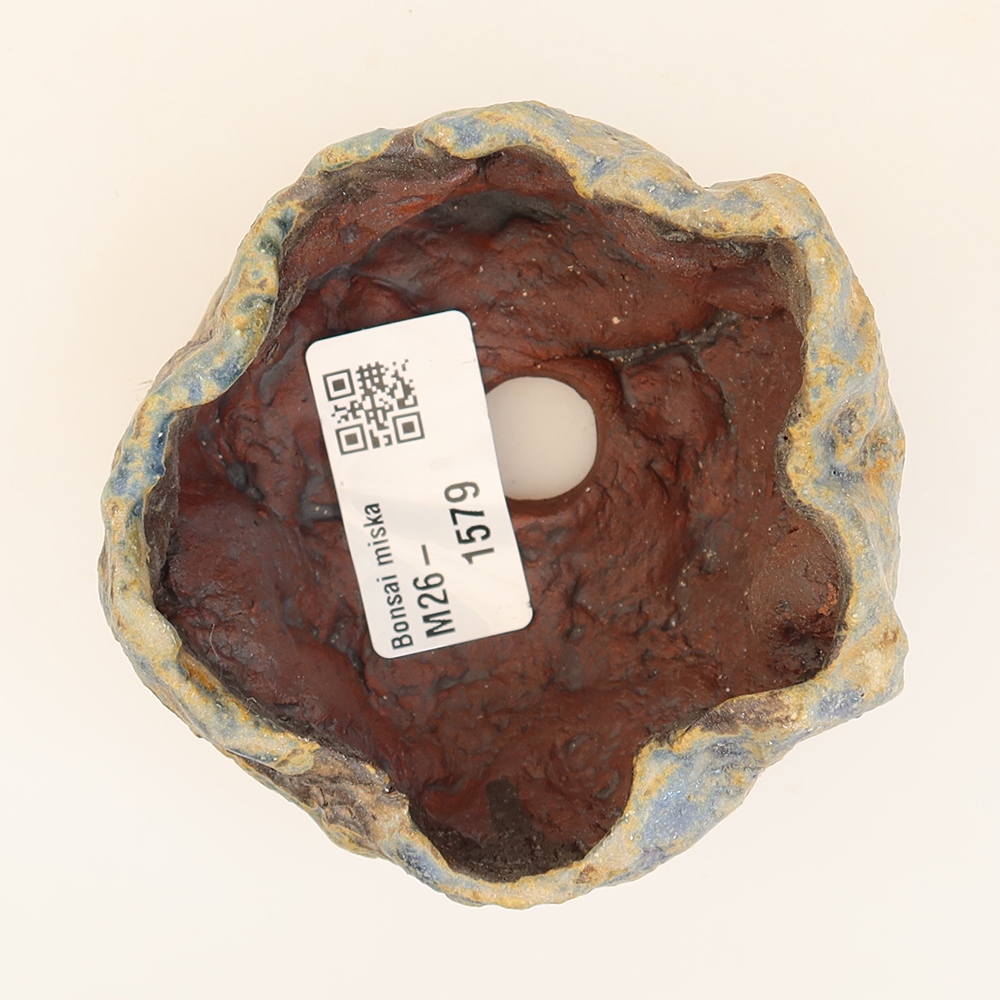 Coquille en céramique  7,5 x 7 x 5,5 cm , couleur bleue