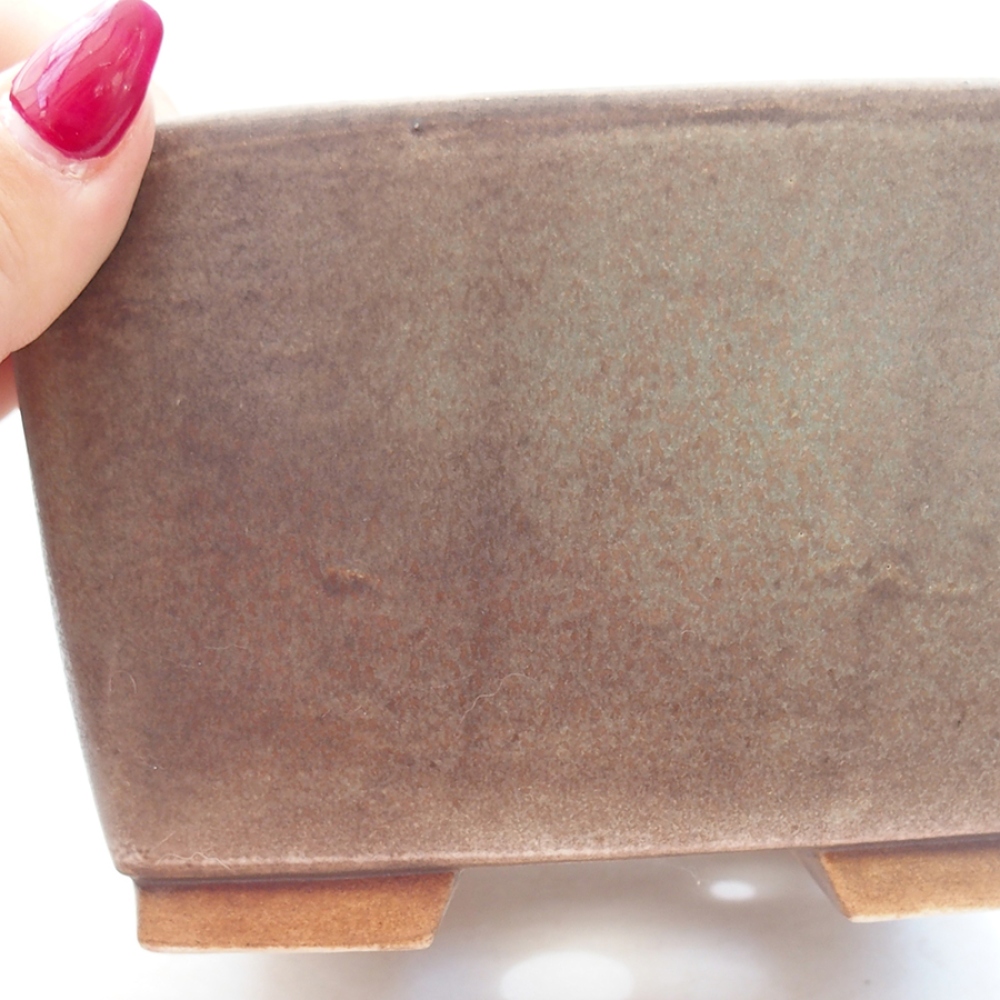 Bol à bonsaï en céramique 13 x 13 x 8 cm, vert