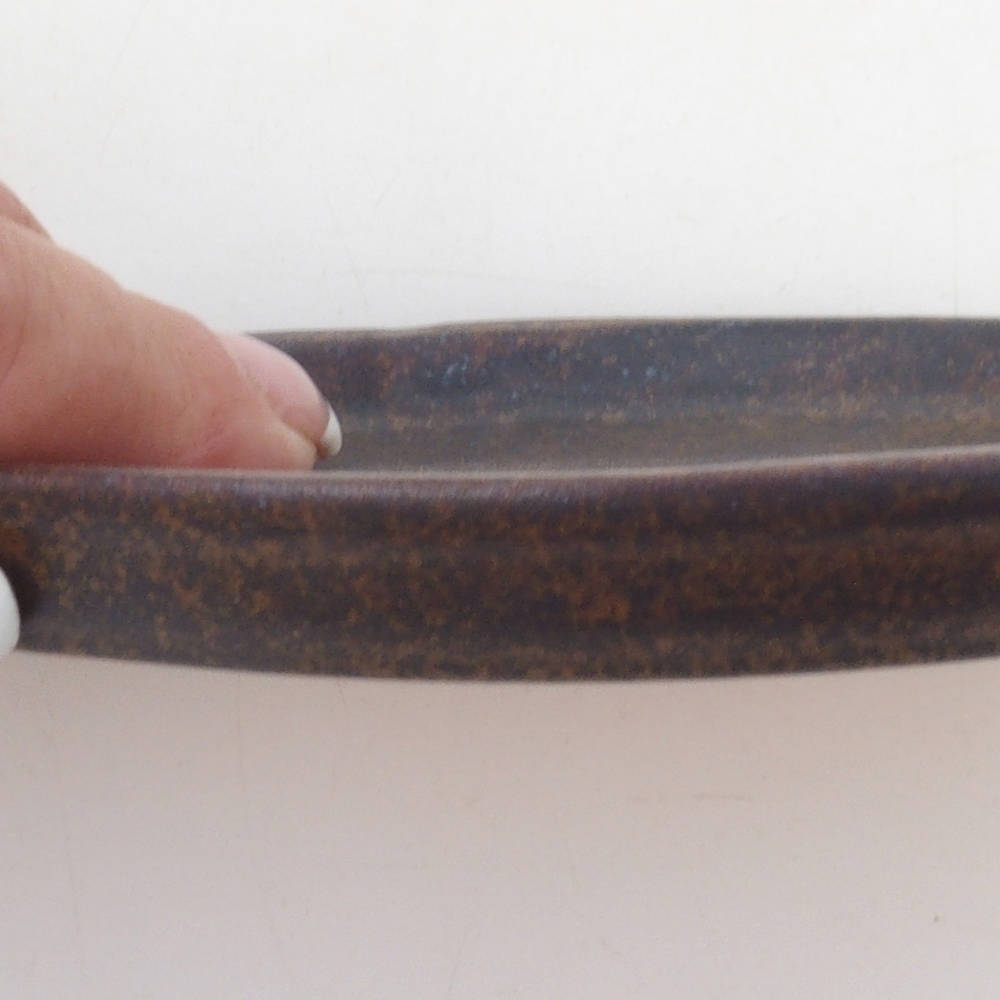 Bol en céramique H05 -11 x 8,5 x 1 cm - brun