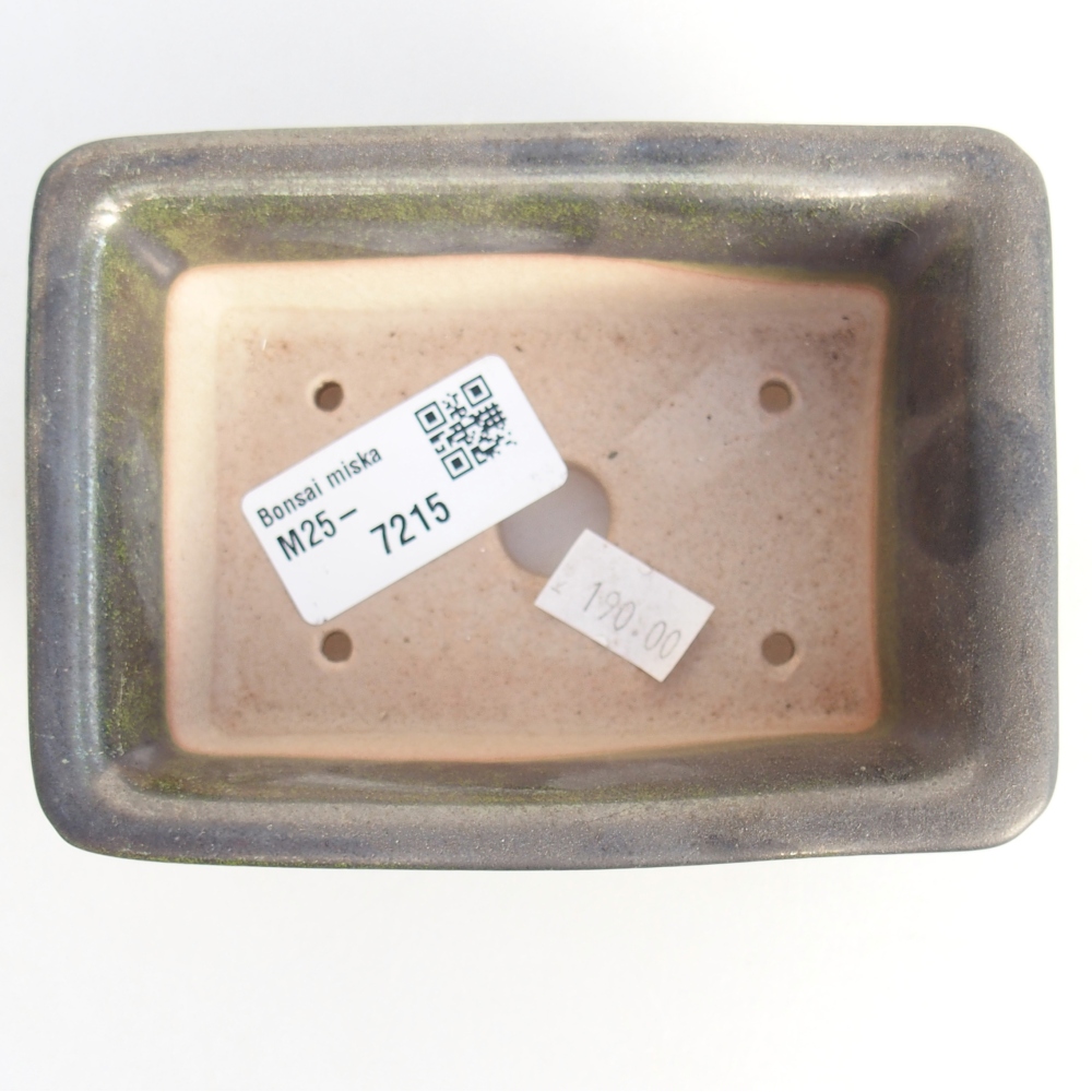 Bol à bonsaï en céramique 11,5 x 8,5 x 4,5 cm, gris