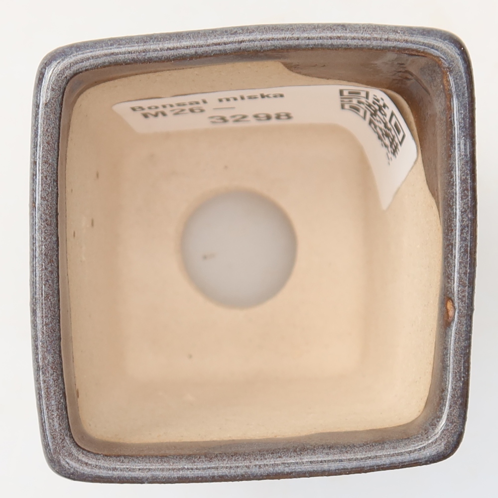 Pot à bonsaï en céramique 4,5 x 4,5 x 5 cm, couleur grise