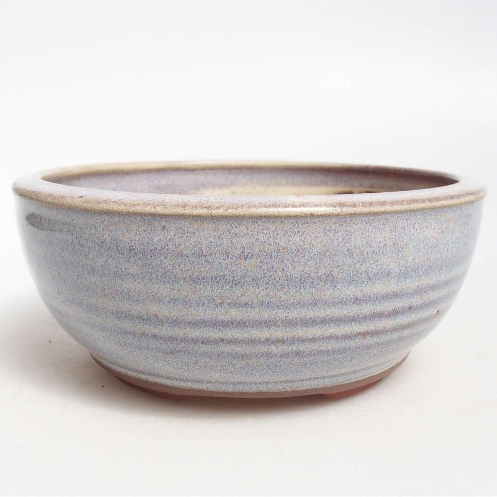 Bol à bonsaï en céramique 15 x 15 x 6 cm, couleur bleu