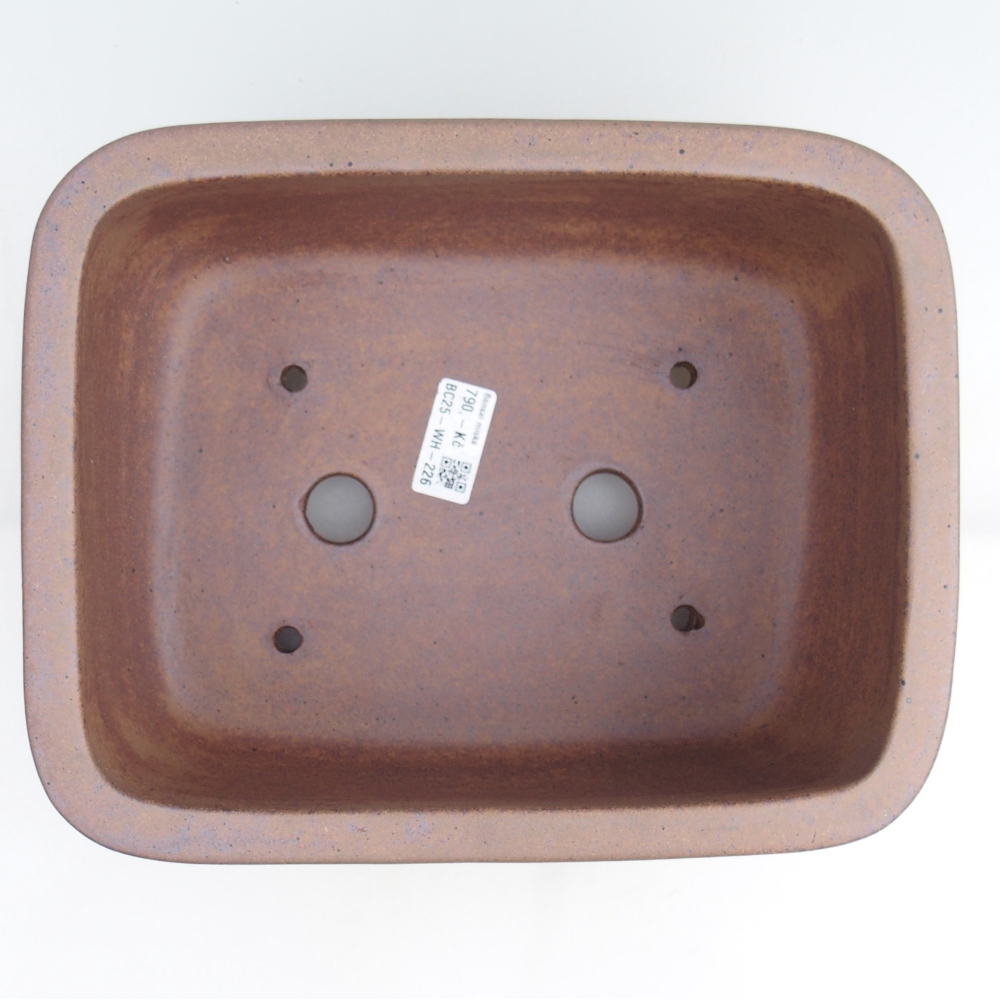 Bol à bonsaï en céramique 26 x 20,5 x 12 cm, brun