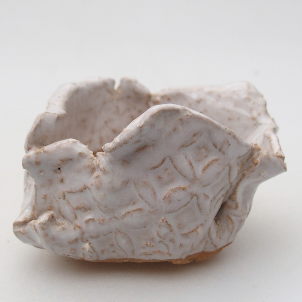 Coquille en céramique 8 x 7 x 4,5 cm , couleur blanche