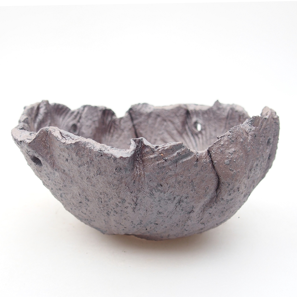 Coquille en céramique 13,5 x 13 x 7 cm , couleur métallique