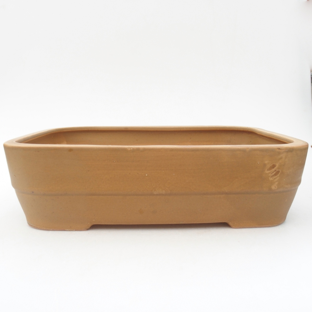 Bol à bonsaï en céramique 27,5 x 20,5 x 7,5 cm, couleur beige
