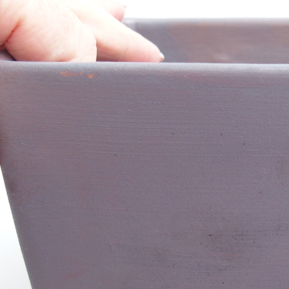 Bol à bonsaï en céramique 15 x 15 x 10,5 cm, couleur métal