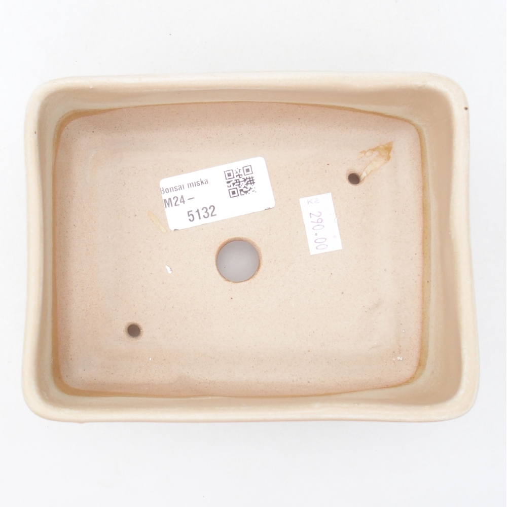 Bol à bonsaï en céramique 15 x 11 x 5,5 cm, couleur beige