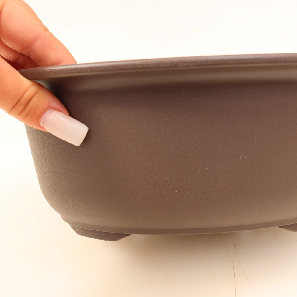 Pot à bonsaï en plastique MP-28 marron - 24,5 x 19 x 9 cm