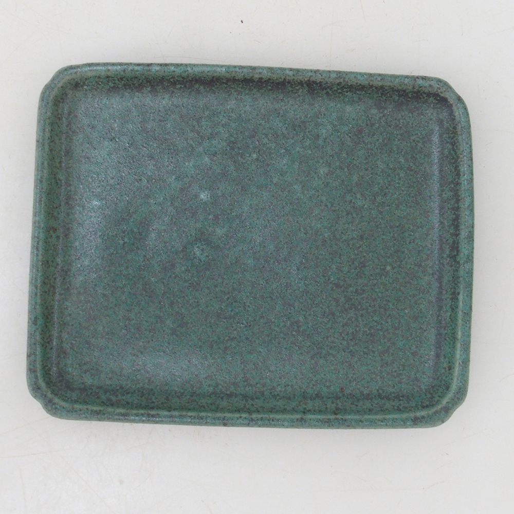 Soucoupe Bonsaï rectangle D5-M - 12,5 x 10,5 x 1 cm - vert