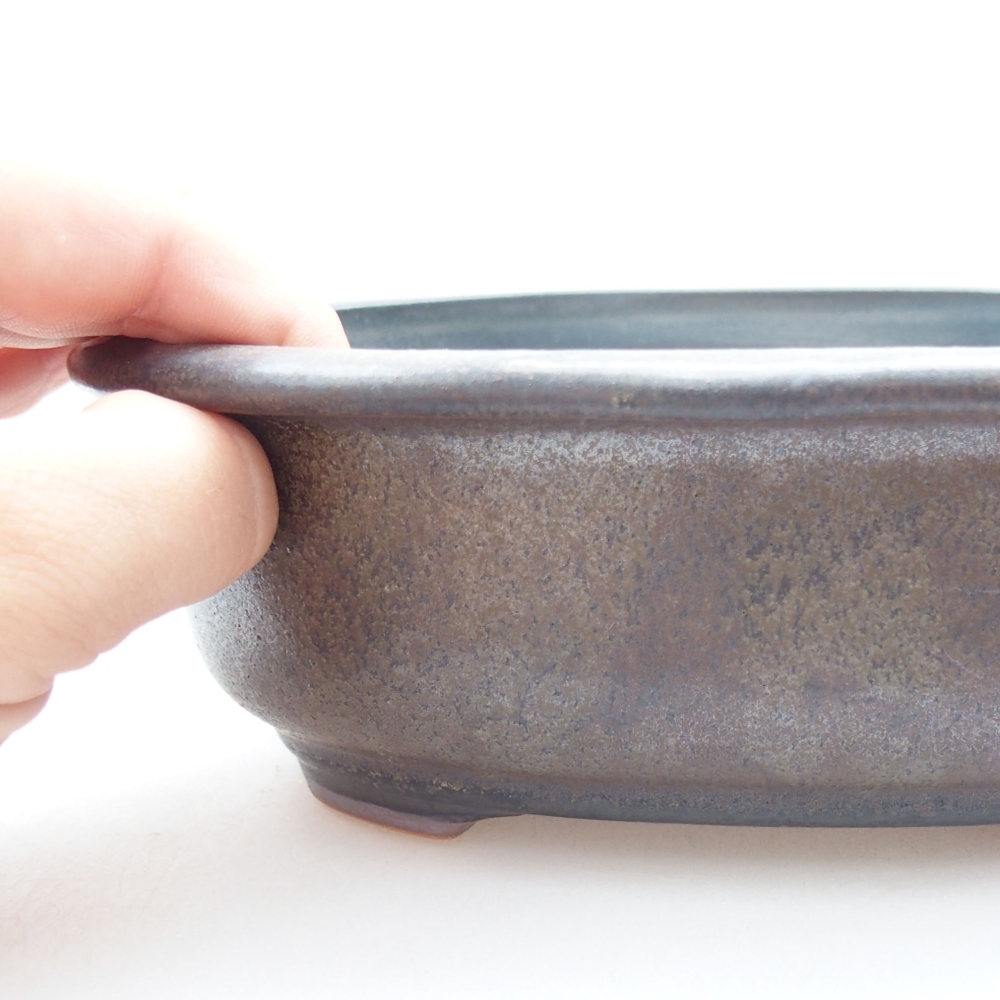 Bol à bonsaï en céramique 22 x 17 x 5 cm, vert