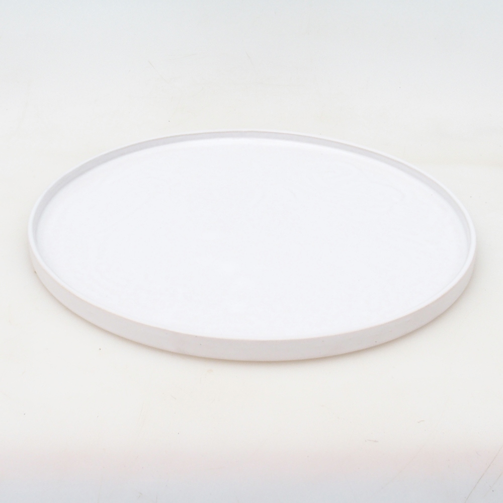 Récipient rond pour bonsaïs D7-L - 28 x 28 x 1,5 cm - blanc