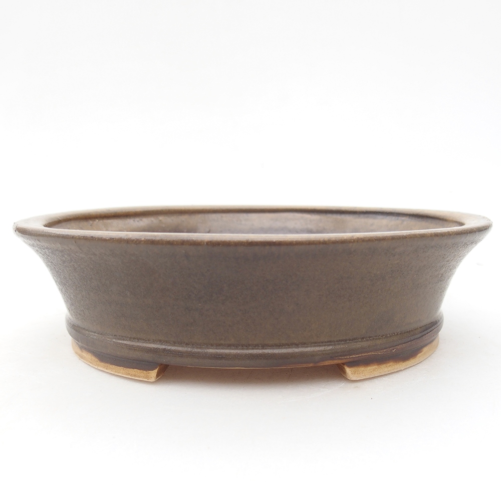 Bol à bonsaï en céramique 18 x 16 x 4,5 cm, brun
