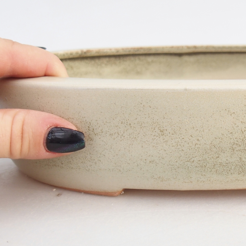 Bol à bonsaï en céramique 27 x 21 x 5,5 cm, vert