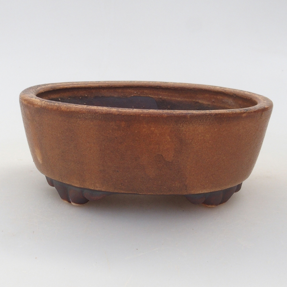 Bol à bonsaï en céramique 10 x 8,5 x 4 cm, brun