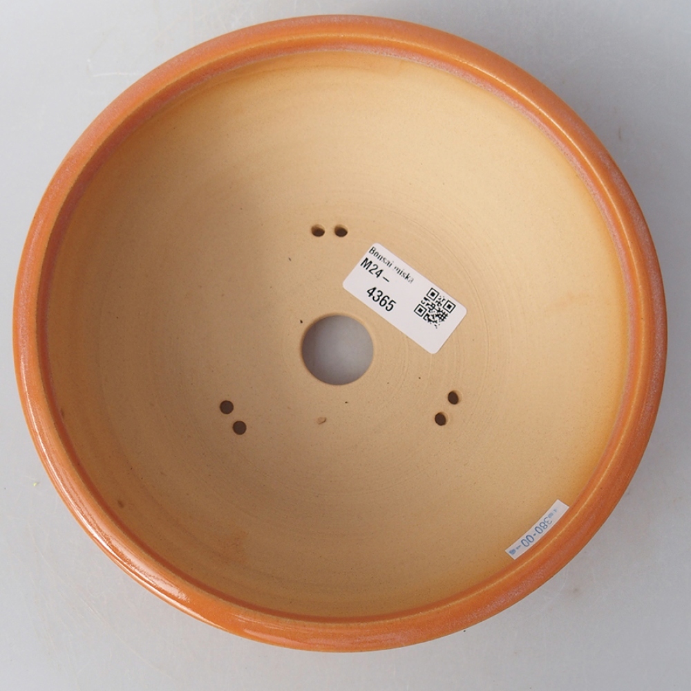 Bol à bonsaï en céramique 18,5 x 18,5 x 6,5 cm, orange