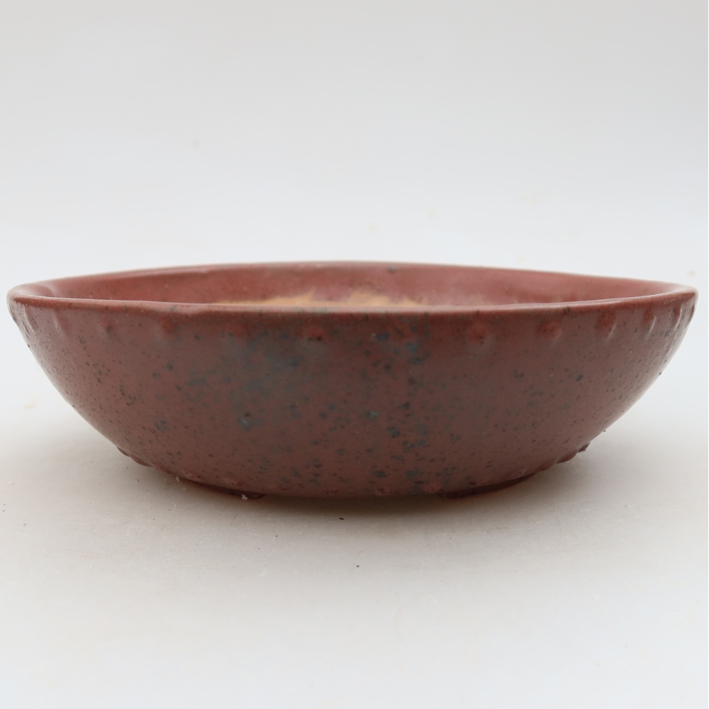 Bol à bonsaï en céramique 17,5 x 17,5 x 5 cm, rose