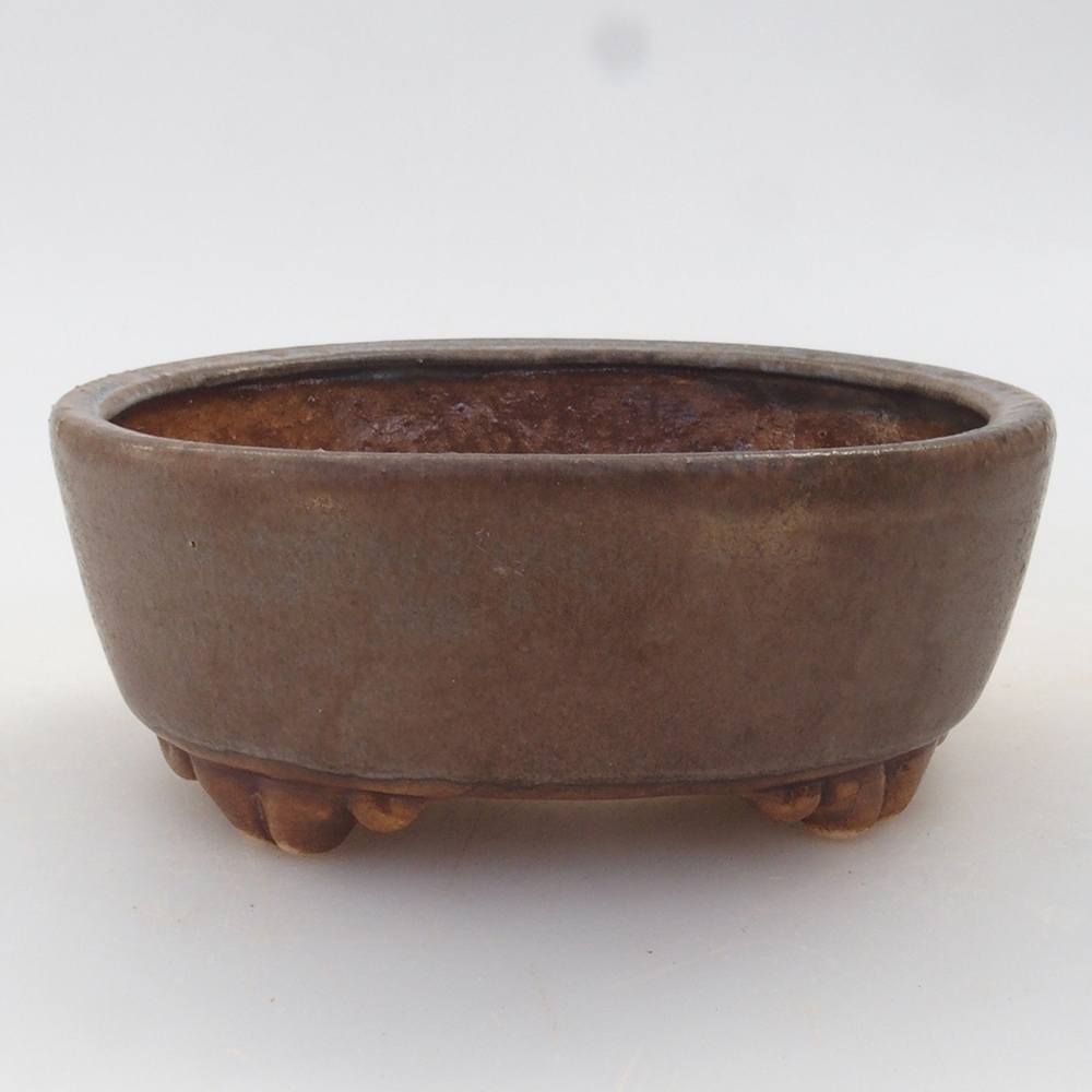 Bol à bonsaï en céramique 10 x 8,5 x 4 cm, brun
