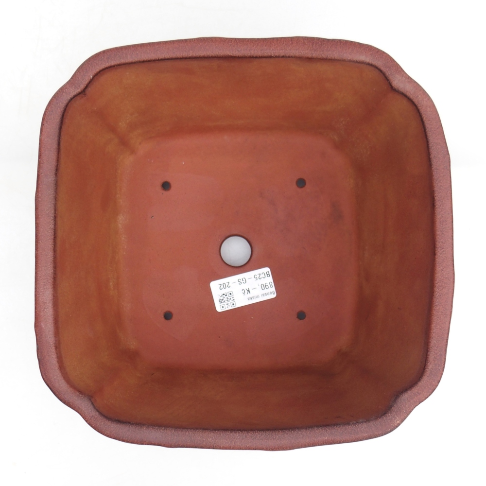 Bol à bonsaï en céramique 21 x 21 x 13,5 cm, brun