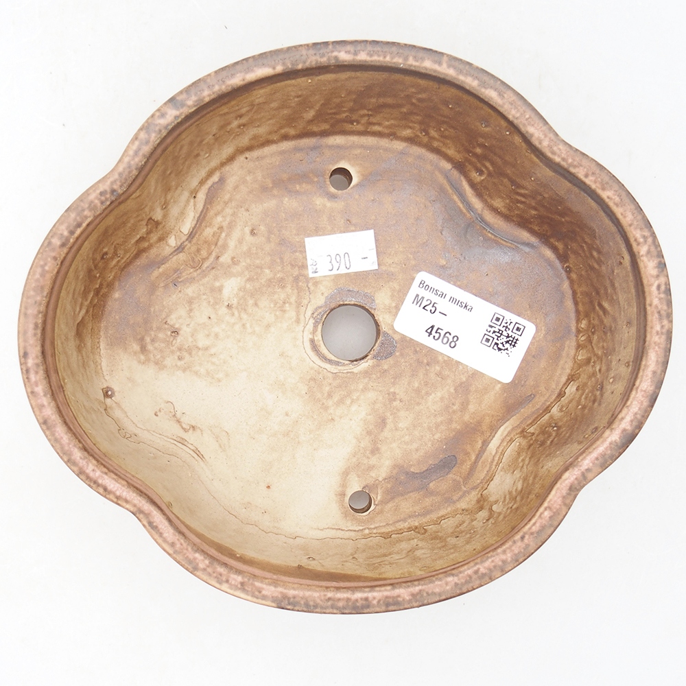 Bol à bonsaï en céramique 17 x 15,5 x 5,5 cm, rose