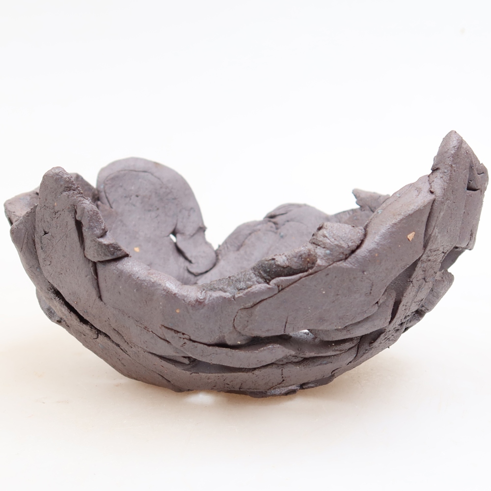 Coquille en céramique  13,5 x 13,5 x 7 cm, couleur métallique