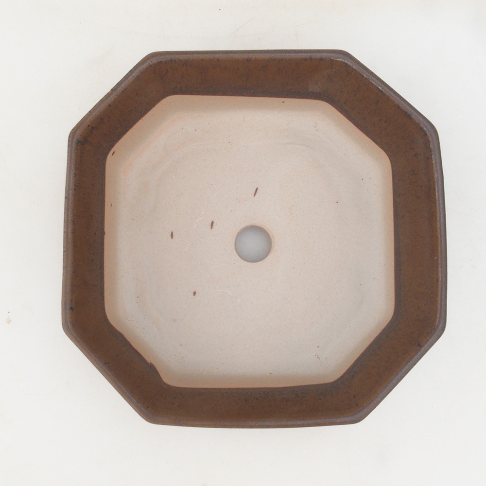 Bol à bonsaï H14 - 17,5 x 17,5 x 6 - brun