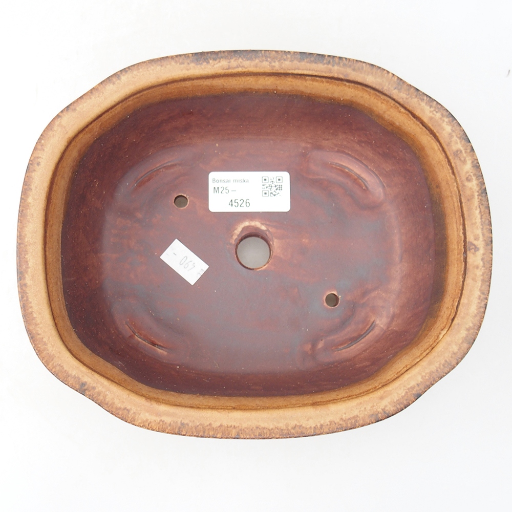 Bol à bonsaï en céramique 20 x 16,5 x 6,5 cm, rose