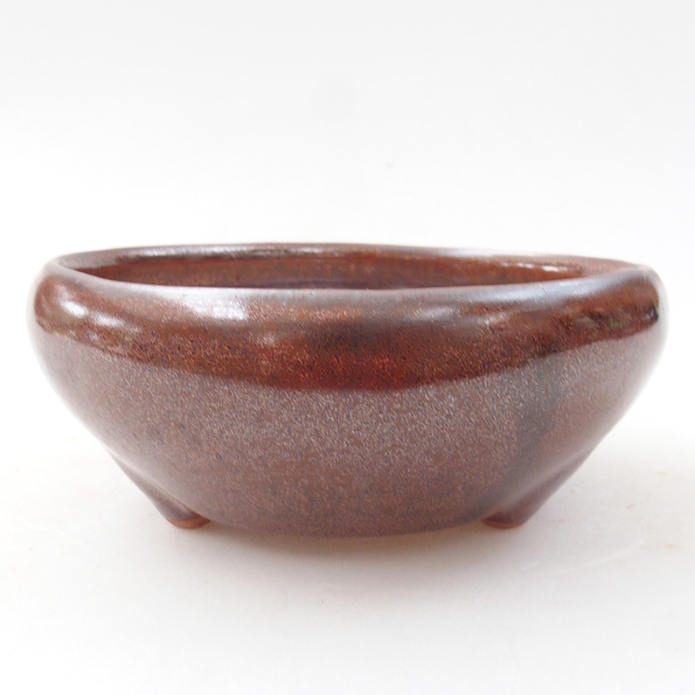 Bol à bonsaï en céramique 11 x 11 x 5 cm, brun