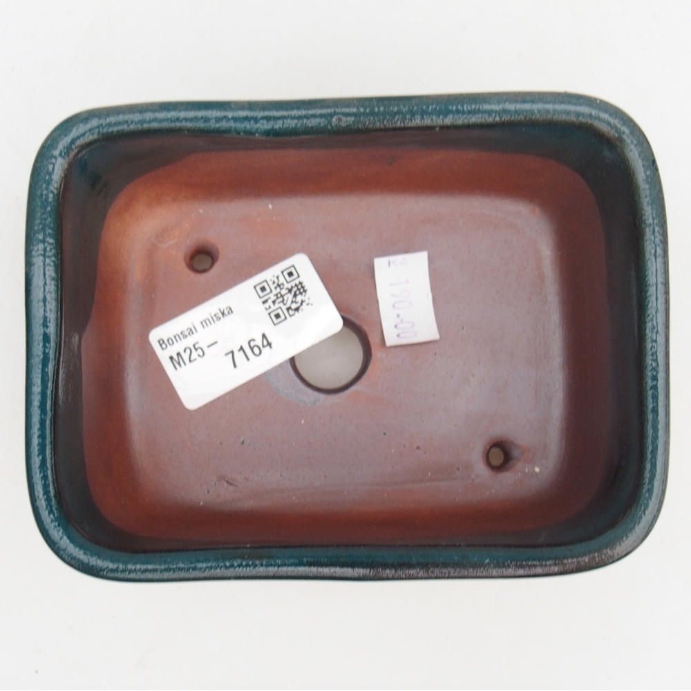 Bol à bonsaï en céramique 12,5 x 10 x 5 cm, vert