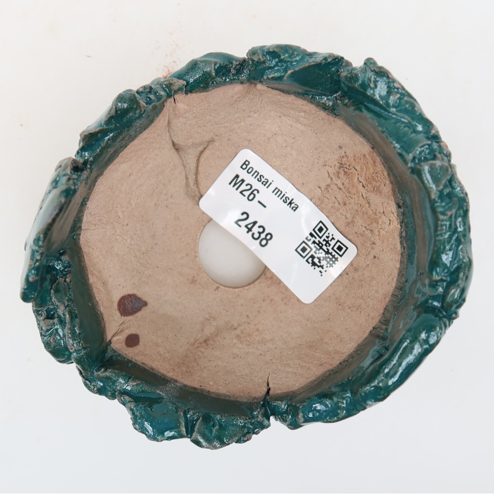 Coquille en céramique  9 x 8,5 x 6,5 cm, couleur verte
