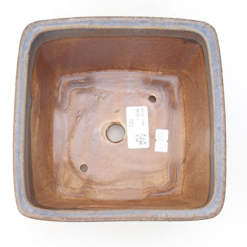 Bol à bonsaï en céramique 16 x 16 x 10 cm, couleur bleu