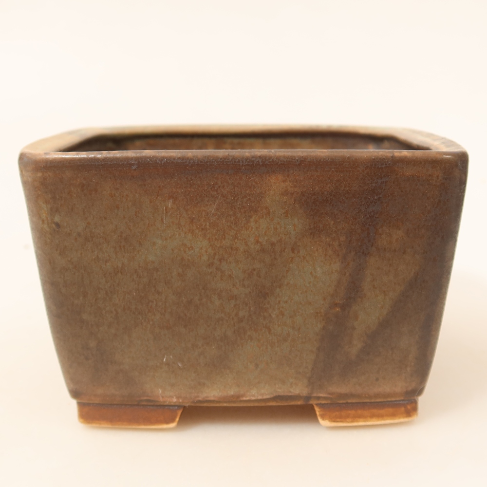 Bol à bonsaï en céramique 13 x 13 x 8 cm, vert