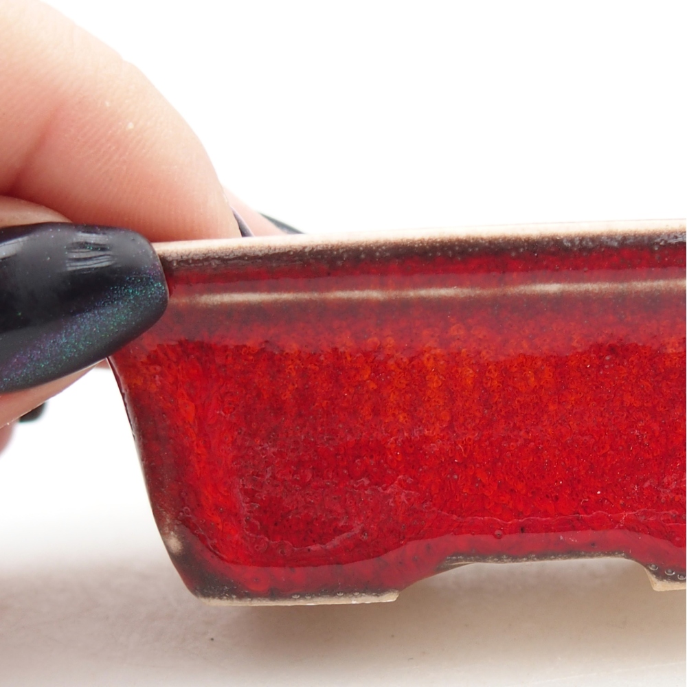 Mini bol bonsaï 6,5 x 4,5 x 2,5 cm, couleur rouge
