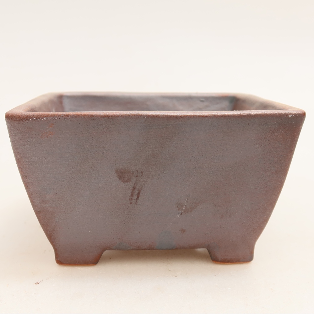 Pot à bonsaï en céramique 9,5 x 9,5 x 5,5 cm, couleur métallique