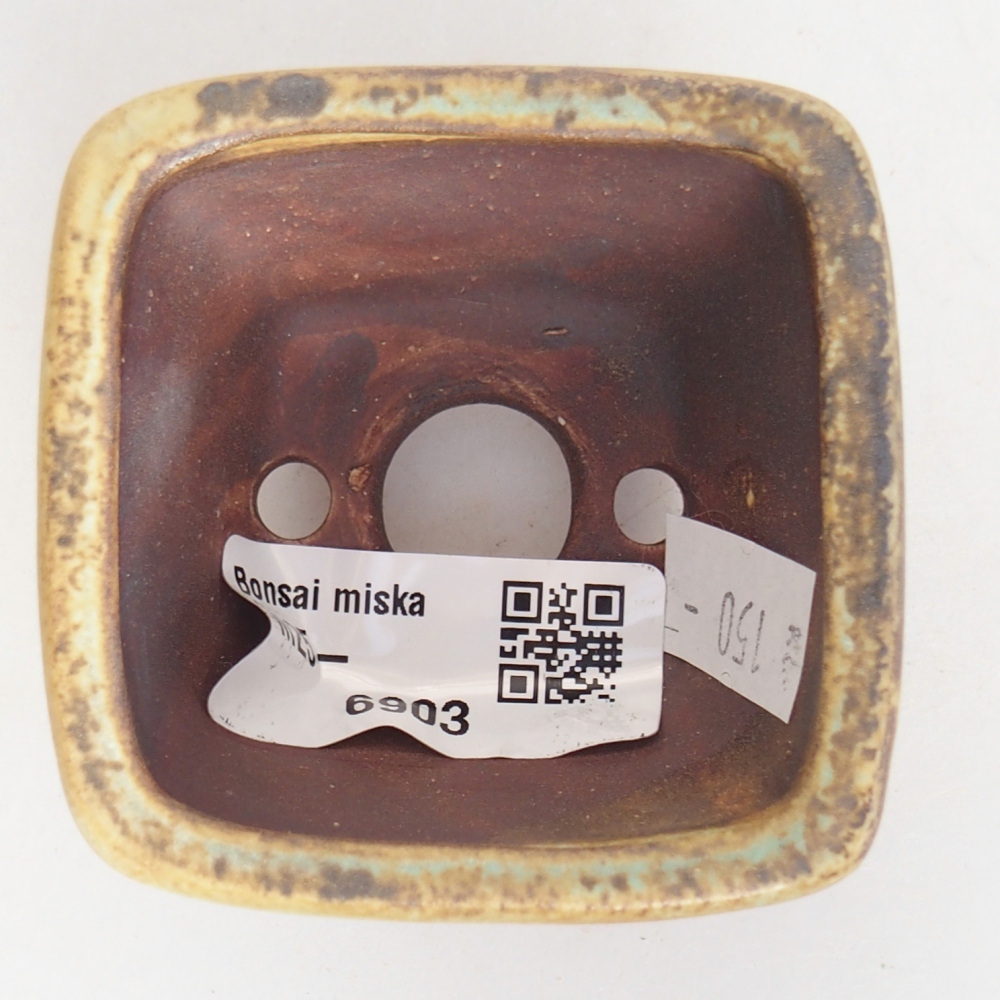 Bol à bonsaï en céramique 6 x 6 x 4 cm, vert