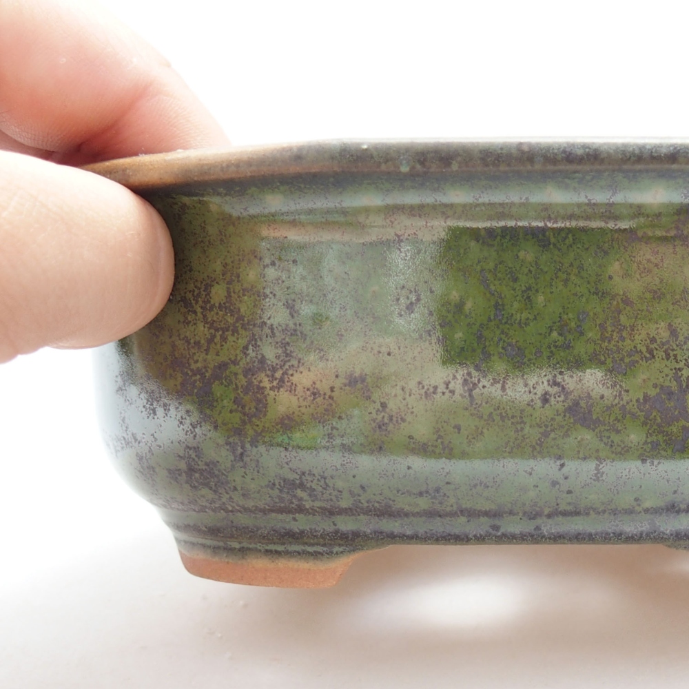 Bol à bonsaï en céramique 22 x 17 x 5 cm, vert