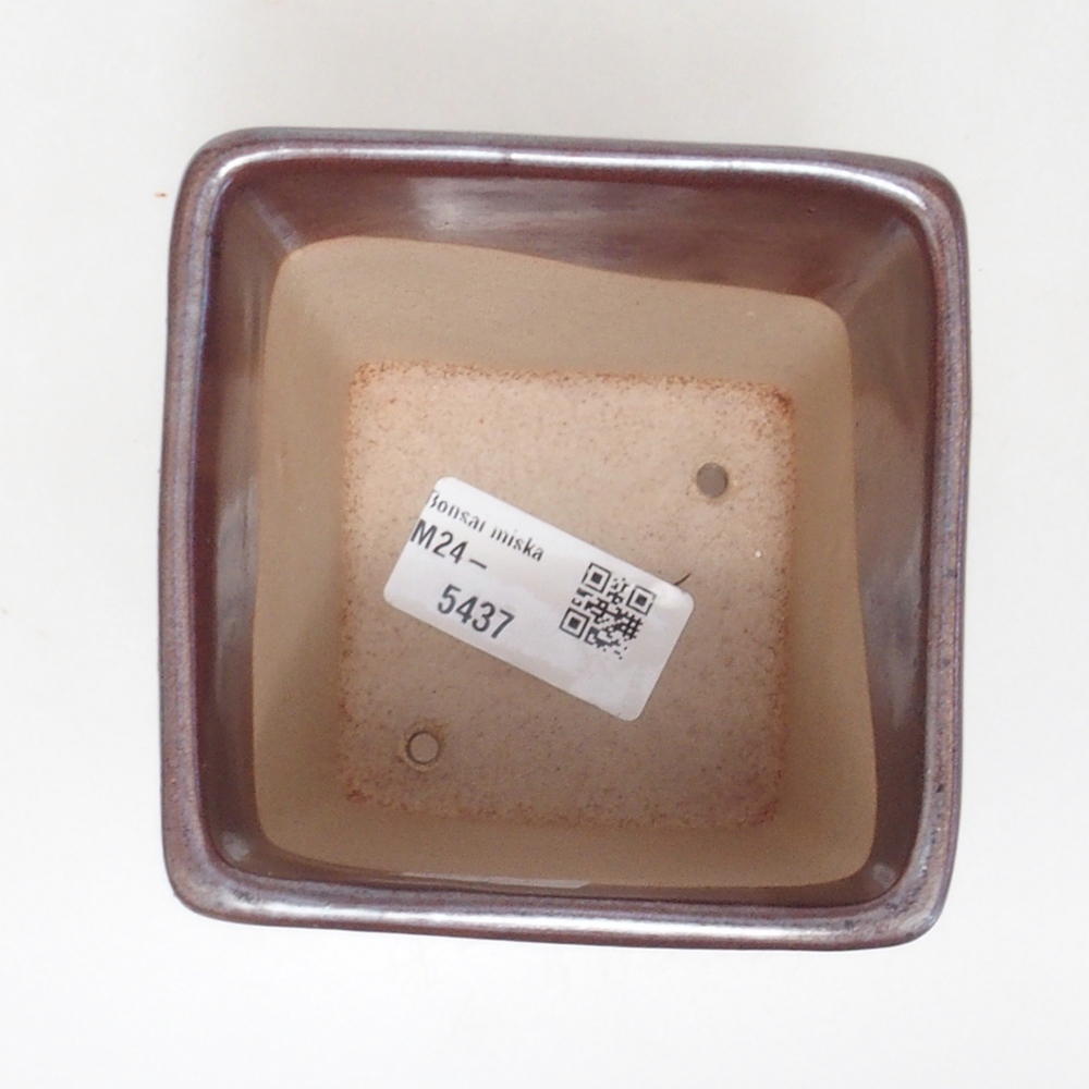 Bol à bonsaï en céramique 8,5 x 8,5 x 11 cm, brun