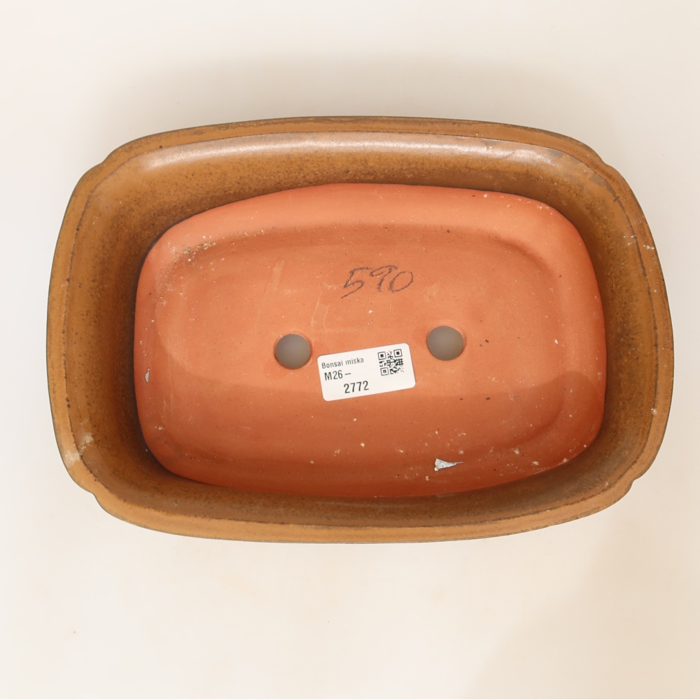 Bol en céramique  24 x 17 x 6 cm, couleur marron