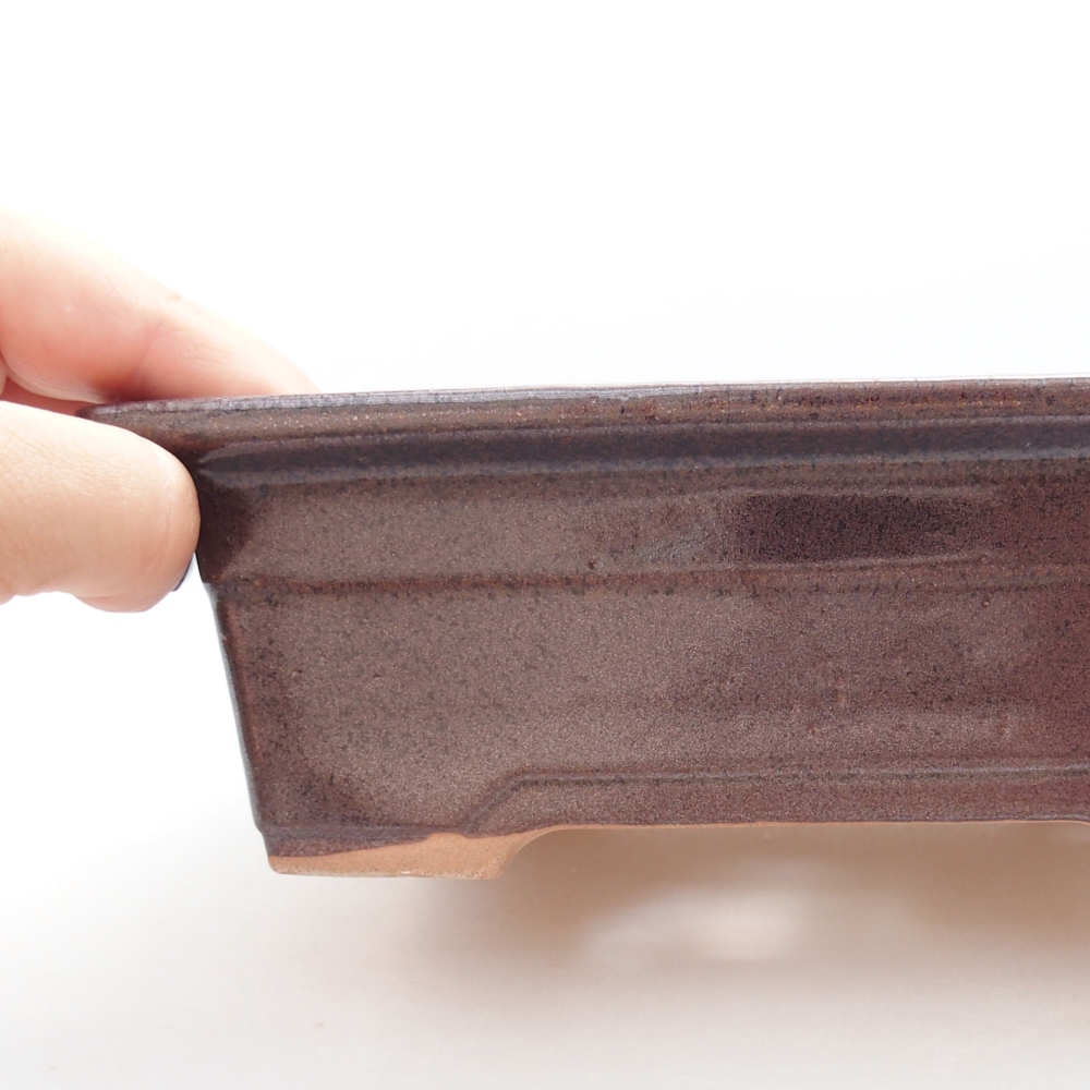 Bol à bonsaï en céramique 22 x 17 x 5 cm, vert