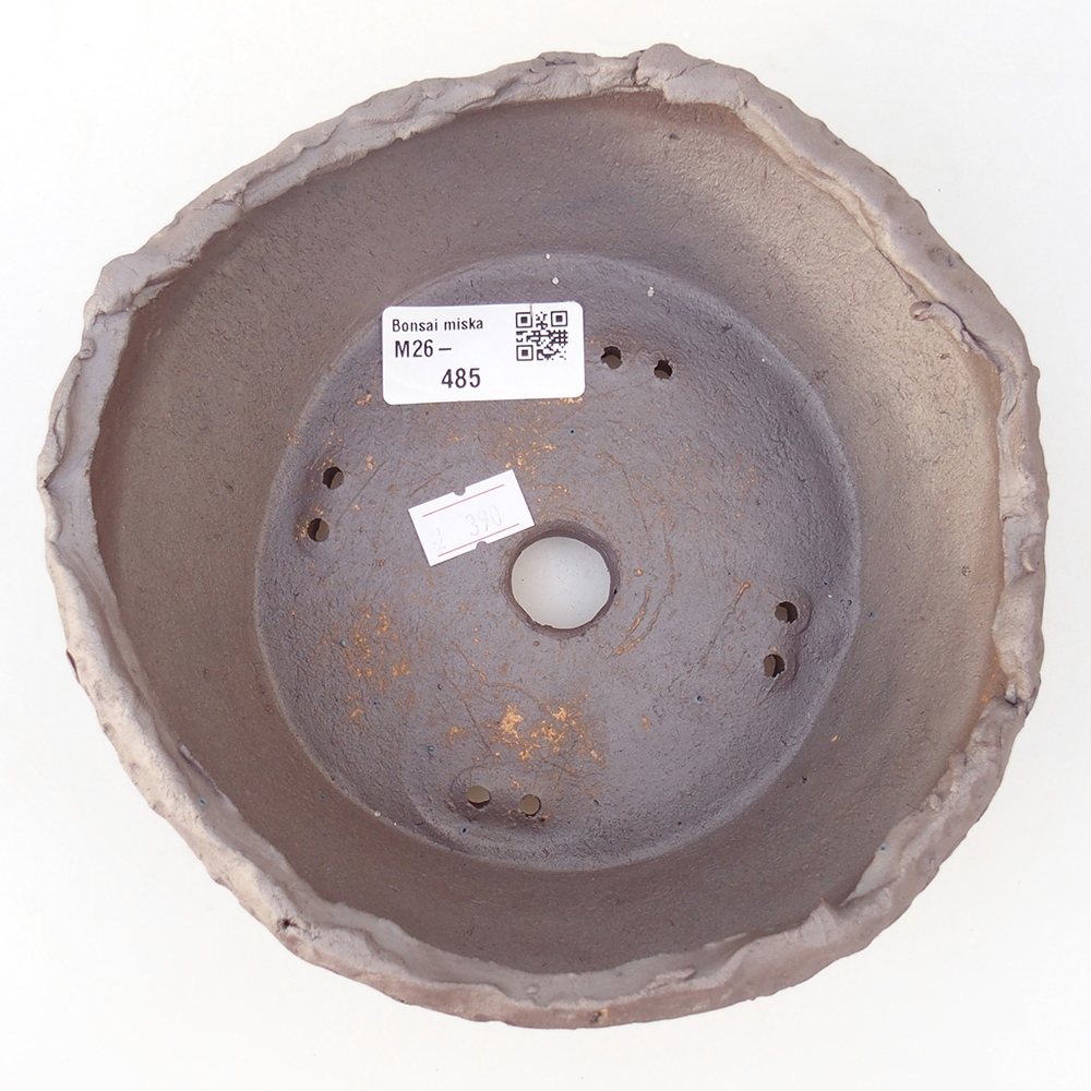 Bol à bonsaï en céramique 17 x 17 x 6,5 cm, couleur métal