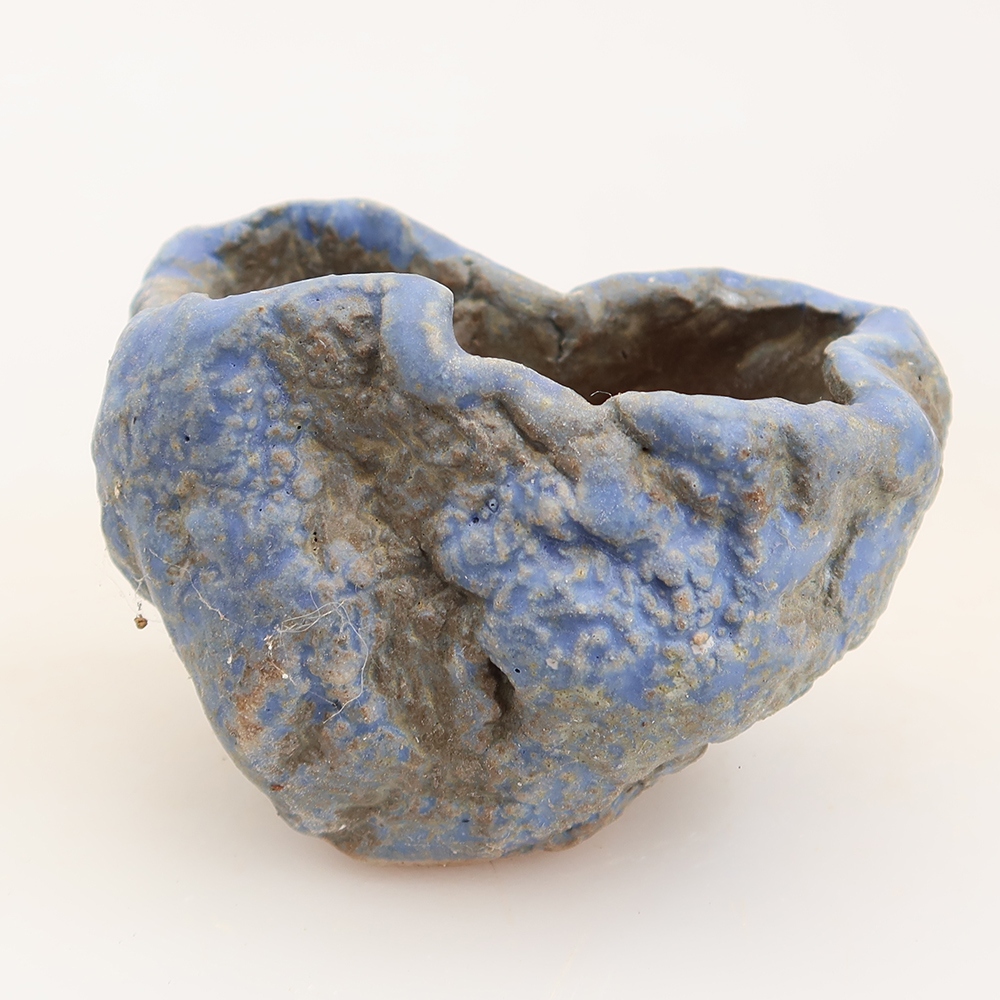 Coquille en céramique  5,5 x 3,5 x 5 cm , couleur bleue